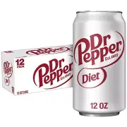 Dr Pepper Diet Soda Pop Soft Drinks Cola 12 fl oz 12 Pack Cans Limited Edition
