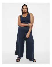 [Commonry] The Flat Front Linen Pant in French Navy
