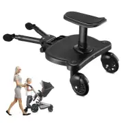 Universal Stroller Board with Detachable Seat, 2 in 1 Buggy Board Suitable fo...