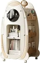 Xoxomeg Kids Bookshelf, Rotating Children's Bookcase,3-Tier Children Book Organizer, Display Shelf Bookcase for Home Living Room, Bedroom