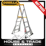 Gorilla Ladder 1.15m-1.75m 150kg Platform Aluminium Adjustable RPL0406-I