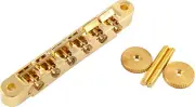 Kluson USA Replacement Wired ABR-1 Tune-O-Matic Bridge With Plated Brass Sadd...