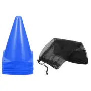 24Pcs 7" Plastic Soccer Cones Training Field Markers for Football Sports Blue