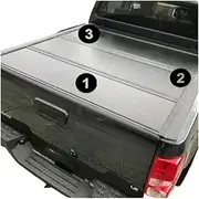 ALCYBD Truck Bed Cover Aluminum Hard Tri Fold Compatible for Hilux Tonneau Cover Compatible Compatible for Nissan Navara NP300 Compatible for Nissan Frontier