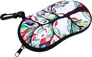 [BESTYASH] Folding Glasses Case Sunglasses Pouch Soft Material Carabiner Holder Zipper