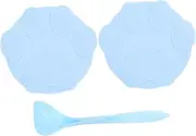 Totority 1Set Cat Food Cover Wear Resistant Food Lids with Spoon Flexible and Dishwasher Safe for Sealing Canned Pet Food Keeps Fresh and Odor