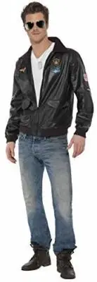 Smiffys 39447S Officially Licensed Top Gun Bomber Jacket, Men, Brown, S - Size 3