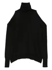 [Roberto Collina] Roberto Collina-Maglia Oversize A Collo Alto E Spalle Scoperte-Donna L