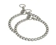 2x Royale 65cm x 3.5mm Pet/Dog Strap Silver Metal Chain Training Collar