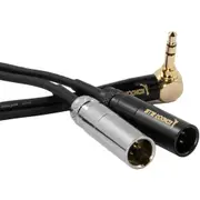 Kondor Blue Dual Mini XLR to 3.5mm Stereo Splitter Right Angle for C70/6K Pro/Rode