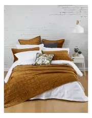 [M.M Linen] Meeka Coverlet Set in Chestnut