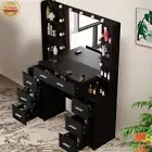 Makeup Vanity Table Set With 7 Drawers and 11 LED Lighted Mirror Dressing Desk