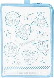 ショウワノート(Showa Note) Showa 891729002 Pokemon Notebook, Contact Bag, For School, Print File, A4 Size, Colorful Pop, Light Blue
