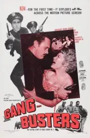Gang Busters poster Myron Healey 1955 Old Film Movie Photo