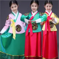 在飛比找ETMall東森購物網優惠-元旦六一女童韓服韓國傳統朝鮮少數民族舞臺兒童表演出舞蹈服套裝