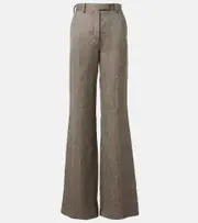 [Loro Piana] Loro Piana Korbin linen wide-leg pants AU 6 brown