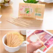 150pcs Two Heads Wood Stick Wooden Bamboo Toothpick Party Cocktail Food Picks
