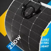 250W 12V Flexible Solar Panel Mono Cells Battery Charger Portable Camping Power