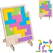 Calendar Puzzle, Wooden Date Blocks Advent Calendars with 365 Days Challenges, Daily Puzzle Calendar 2025 Page a Day for Gift Office Decoration Tables Family Rooms Christmas(1pcs)