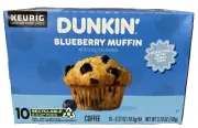 Dunkin Blueberry Muffin Coffee K Cups Keurig 10 ct 3.70 oz