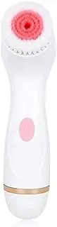 Facial Cleansing Brush, Rechargeable Exfoliating Face Brush, IPX 7 Waterproof Electric Face Brush with Heads and Facial Massaging(Pink)