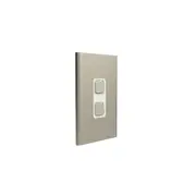 Clipsal Iconic Styl Cover Frame, 2 Switches, Vertical, Crowne - S3042C-CE