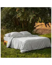 Bombacio Linens Sunrise Cloud Grey Sateen Duvet Cover