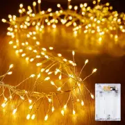 10Feet Battery Operated Fairy Lights, 120Leds Firecracker String Lights Waterpro