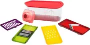 Kuhn Rikon Box Mandoline/Coarse and Fine Grater with Stainless Steel Blades and Hand Guard,28 x 28 x 1 cm