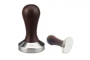 Ebony Wood Coffee Tamper Barista Tools Espresso Making Stainless Steel 58mm