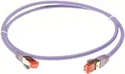 0.5m CAT6A S/FTP LSZH Ethernet Network Cable | Purple