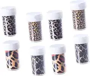 DECOMELODY Leopard Nail Art Decals Decorative Transfer Stickers for Unique Fingernail Designs Easy DIY Application for Home Manicure and Nail Art Enthusiasts