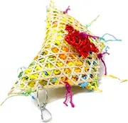 BUGUUYO Bamboo Weave Parrot Toys Bird Cage Accessories Pet Supplies Chewing Toys for Cockatiel Random