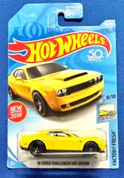 Hot Wheels '18 Dodge Challenger SRT Demon Factory Fresh 8/10 - Yellow