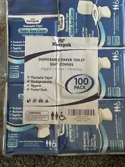MP MOZZPAK Toilet Seat Covers Disposable (100 Pcs) - Flushable Disposable Too