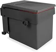 Emuca 8935423 Built-in Waste bin for Cabinet with Automatic lid, 15 L, Anthracite Grey