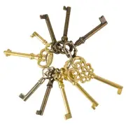 Skeleton Key Set - 10 Keys on a Keyring - Reproduction Keys for Antique Furni...