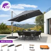 PURPLE LEAF 3 x 3 M Square Patio Cantilever Umbrella Outdoor Adjustable Umbrella