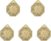 Luxshiny 5pcs Brass Bagua Mirror Feng Shui Mirror Feng Shui Bagua Mirror Home Decor Lucky Mirror Bagua Mirror Feng Shui Bagua Mirror Convex Bagua Mirror Concave Scrying Mirror Golden