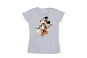 Mickey Mouse Womens/Ladies Cat Trick Or Treat Minnie Mouse Cotton T-Shirt (Sports Grey) - UTBI52818