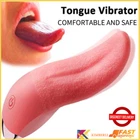 Tongue Licking Vibrator Toy G-Spot Vibrator Thrusting Dildo Stimulator