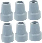 6pcs Anti-slip Mat for Elderly Crutches Non-slip Crutch Feet Tip Walking Cane Tips Rubber Grey