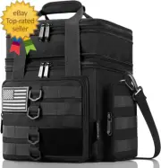 Tactical Lunch Box for Men Heavy Duty Double Deck Expandable Lunch Cooler Bag