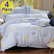 Sanderson Luxury Alliums Lavender 4 Pieces DOUBLE Bed Quilt Cover Set