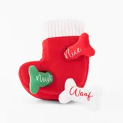ZippyPaws Holiday Christmas Burrow Stocking Interactive Toy 25cmx22cm