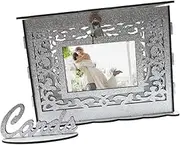 CIMAXIC 1 Set Box Card Container Holders Wooden Acrylic Question Silver Photo Frame