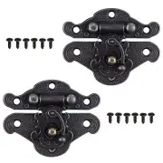 2 Set 48x35mm Antique Vintage Latch Hasp Drawer Cabinet Wooden Small Type B