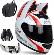 Motorcycle Helmet, Full Face Helmet, Scooter Helmet, Full Face Helmet, Crash Helmet, ECE Certification, Off-Road Helmets, Road Bike Crash Helmets for Women, Men, Adults