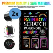 2x Rainbow Scratch Paper Scratch Art for Kids