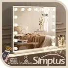 Simplus Bluetooth LED Hollywood Mirror Makeup Vanity Mirrors with Lights 70X57CM